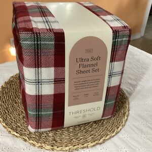 Threshold Ultra Soft Flannel Sheet Set - Red, Green, and White